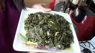 Southern Honey Fried Collard Greens (Pressure Cooked Then Fried)