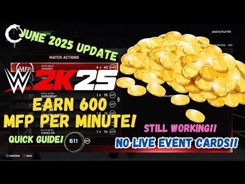 How to QUICKLY FARM 600 MFP PER MINUTE!! - WWE 2K25 My Faction (FAST NO LIVE EVENT CARDS REQUIRED!)