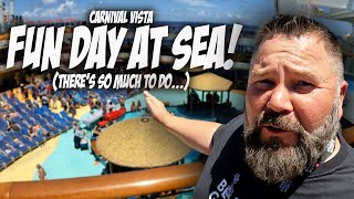 THERE'S SO MUCH TO DO!  | FUN DAY AT SEA ONBOARD CARNIVAL VISTA | FAMILY CRUISE VLOG 2022