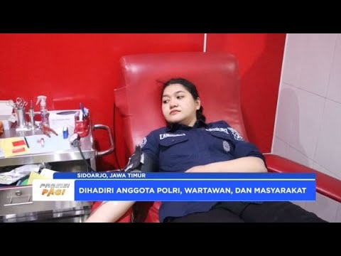 POLRES SIDOARJO DONOR DARAH PERINGATI HUT KE-73 HUMAS POLRI