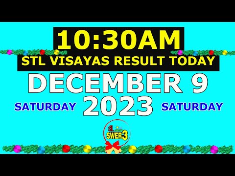 10:30am STL Visayas Result Today December 9 2023 (Saturday)