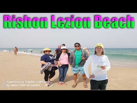 WONDERFUL BEACH IN RISHON LE TSIYON : A WALK TOUR / MGA TRIP NI LARRY #rishonletsiyonbeach