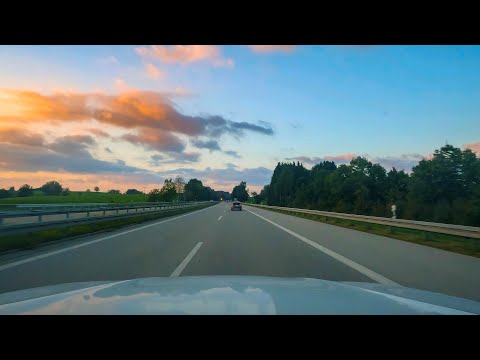 German Autobahn Scenic Drive 4K 2021