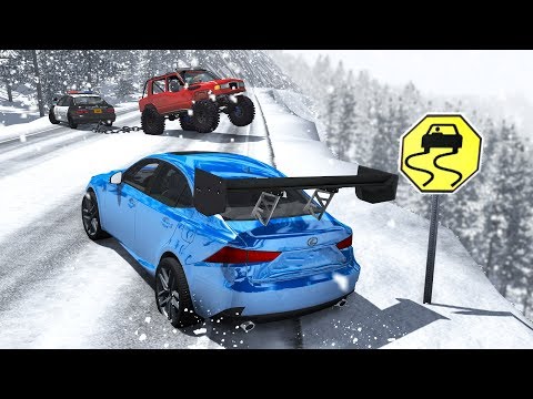 Slippery Road Crashes #2 - Beamng drive