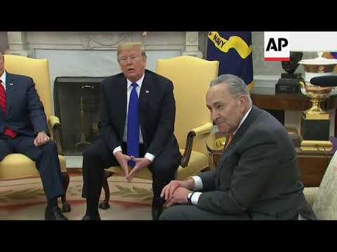 Trump, Pelosi, Schumer spar in Oval Office