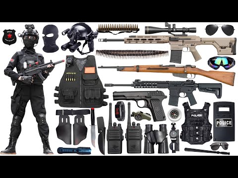 Special Forces military toy gun set unboxing, tactical helmet, tactical combat suit, bomb dagger