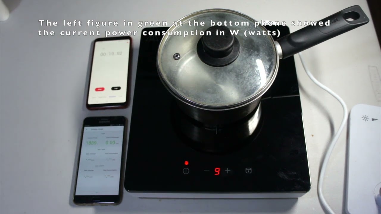Water boiling test and power consumption measurement for IKEA TILLREDA Portable induction hob