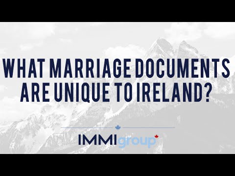 What marriage documents are unique to Ireland?