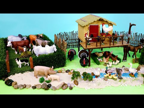 Barnyard Animal Figurines and Fun Farm Diorama