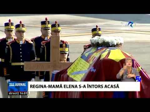 Momente istorice pentru România: Regina Mamă Elena s-a întors acasă