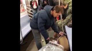 MAN&#39;S DOG GONE MAD ON NEW YORK CITY SUBWAY -- What Would You Do?? [VIDEO]