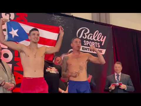 150lbs Jeovanny Estela vs Roque Junco weight in | esnews boxing
