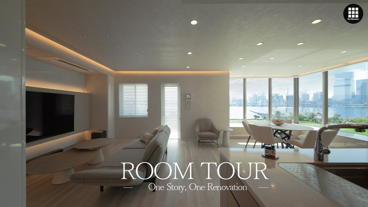 【新築ルームツアー】晴れた海を望み、優雅で澄み渡るモダンラグジュアリーインテリア@東京都中央区A邸/HARUMI FLAG【マンションリノベーション】