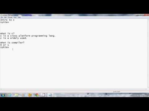 C Programming tutorial - Part 1 Introduction .