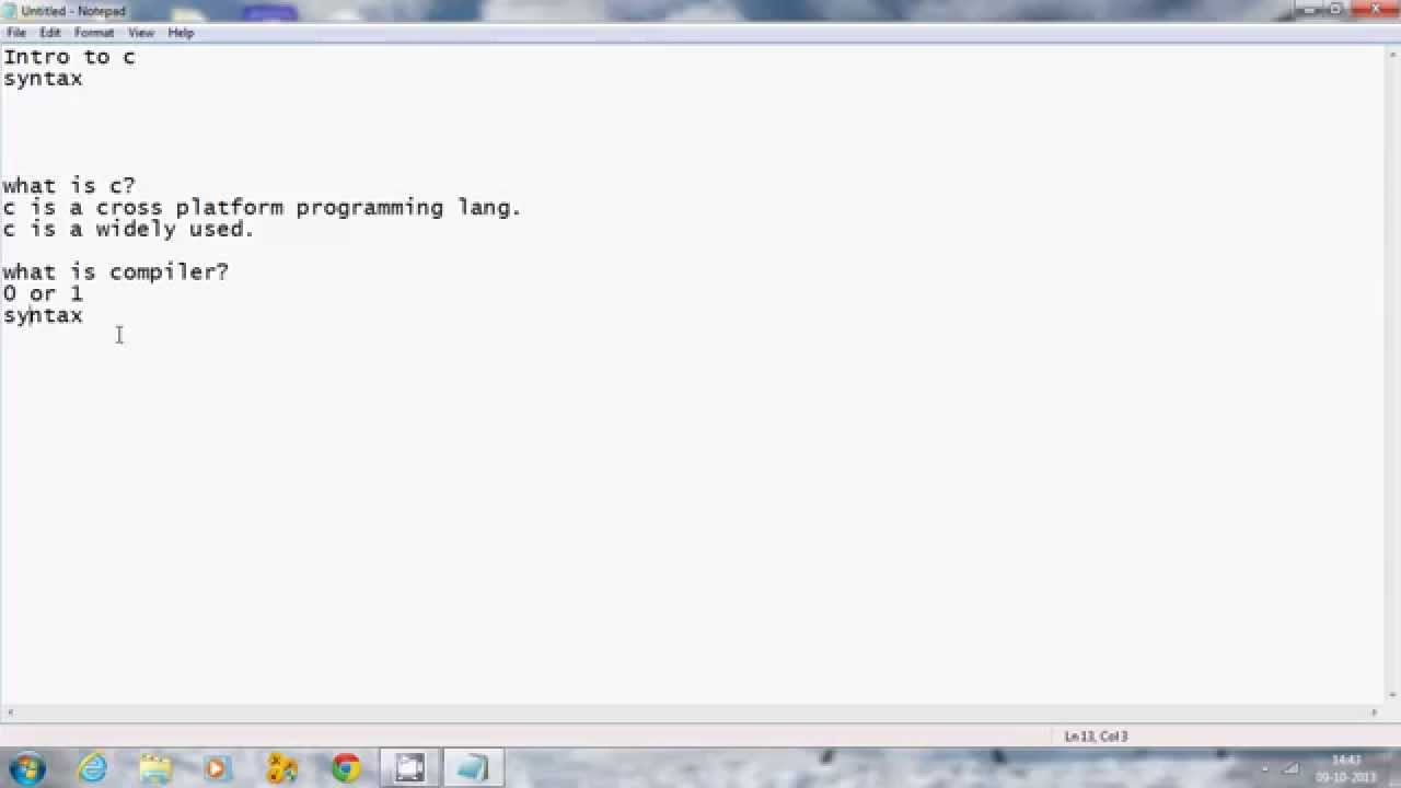 C Programming tutorial - Part 1 Introduction .