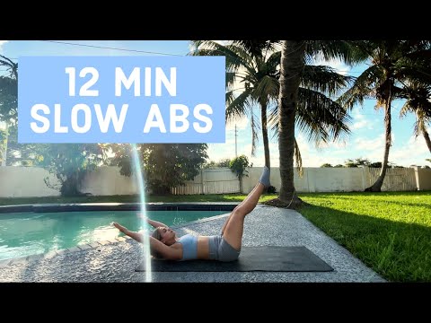 12 MIN SLOW ABS - Total Abs & core workout. Not sweaty but intense/ No Equipment