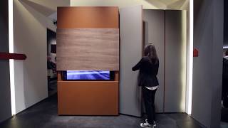 Porta tv a scomparsa su anta scorrevole Sipario by Fimar - adattabile a librerie, soggiorni e armadi