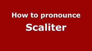How to pronounce Scaliter