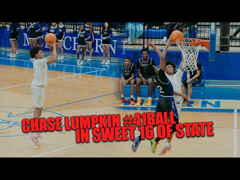 Chase Lumpkin #41BALL (32 1st half) In SWEET SIXTEEN Of STATE PLAYOFFS | McEACHERN vs CHAPEL HILL