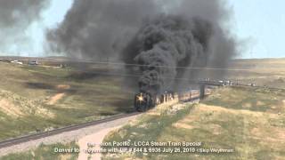 preview picture of video 'Union Pacific 844 @ Terry Ranch,WY'