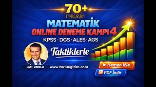 70+ PUAN MATEMATİK ONLİNE DENEME KAMPI - 4