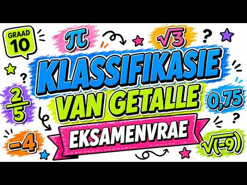 Klassifikasie van Getalle | Eksamenvrae | Graad 10 KABV Wiskunde