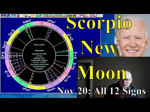 Thur Nov 20 2025: Astrology, ALL 12 SIGNS, Scorpio New Moon
