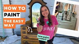 How to paint furniture the EASY way with cottage color & shop tour - NEW Single Step Paint