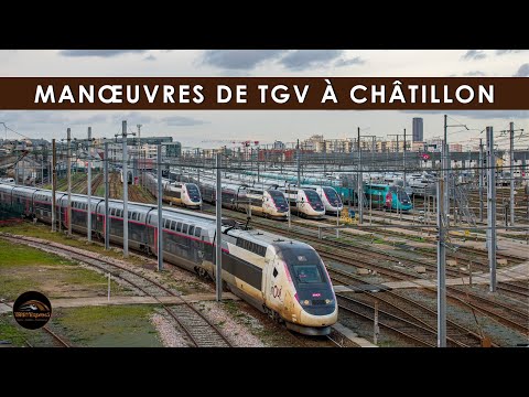 Des TGV de Paris-Montparnasse en manœuvre à Châtillon (SNCF) !