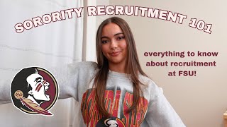 Sorority Recruitment Advice! (FSU)