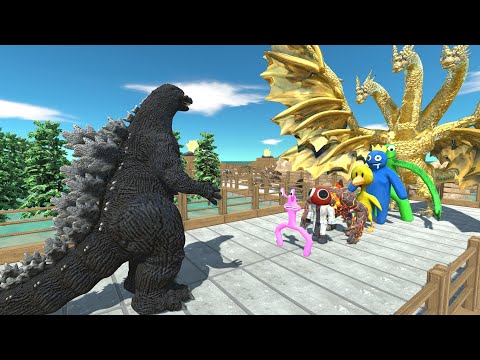 Heisei Godzilla vs Ghidorah PYRAMID DEATH RUN - Animal Revolt Battle Simulator