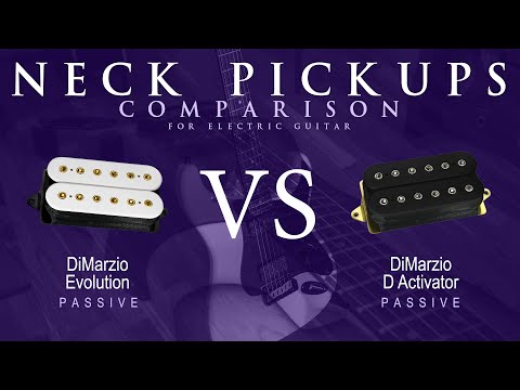 DiMarzio EVOLUTION vs D ACTIVATOR - Passive Neck Guitar Pickup Comparison Tone Demo