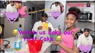 Our 1st Cake/ Whisper challenge 😂
