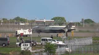 高知空港に緊急着陸のF-35B【試運転を実施‼】4月23日　再度エンジン取り付け後の試運転２回目‼#F35B #岩国航空基地 #高知龍馬空港