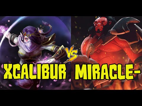 Dota 2 Xcalibur Templar Assassin VS Miracle Axe [Mid Battle]