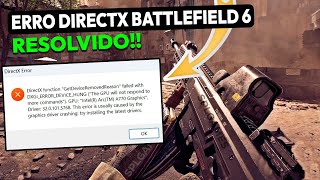 Como Resolver Erro do DirectX no Battlefield 6