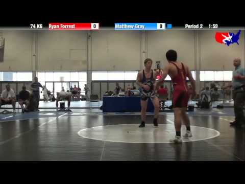 Ryan Forrest vs. Matthew Gray at 2013 Junior Nationals - FILA - GR
