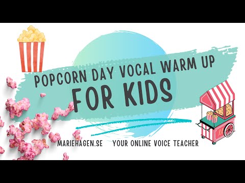 Popcorn Day Vocal Warm Up for Kids, beginner friendly