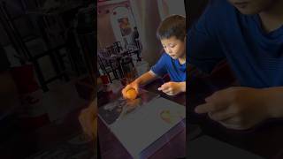 Yuki getting a snack from the menu