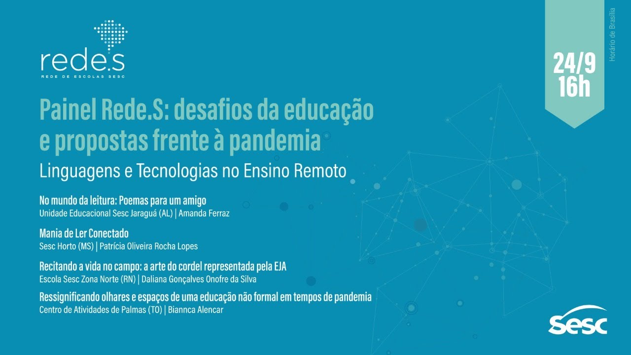 Painel Rede.S: desafios da educação e propostas frente à pandemia