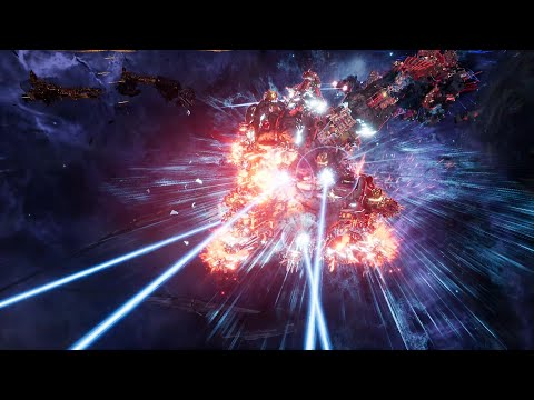 Skalgrim Mod - Adeptus Mechanicus vs Orks - Massive Battle - Battlefleet Gothic Armada 2