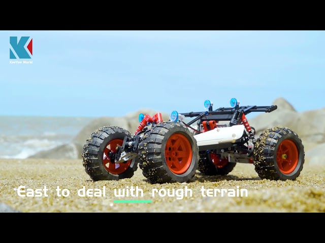 Конструктор Lanson Toys Багги гоночная машинка красная акб 366дет  - видео