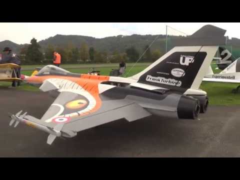 GIGANTIC RC JET RAFALE TWIN TURBINE MODEL HAUSEN ALBIS RC FLIGHTDAY