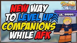 NEW WAY TO LEVEL UP COMPANIONS WHILE AFK IN SHINDO LIFE! | Shindo Life | RELLGames