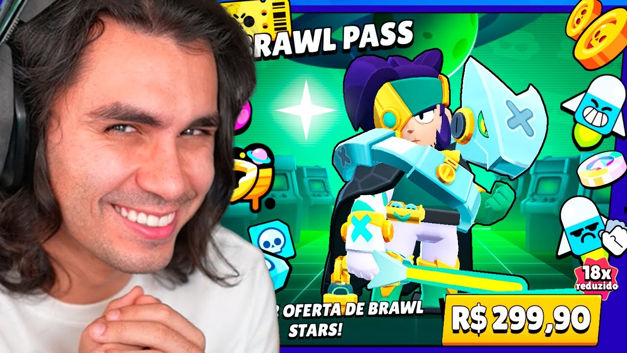 COMPREI E ZEREI O NOVO PASSE DE BATALHA DO BRAWL STARS DE TEMA ESPACIAL