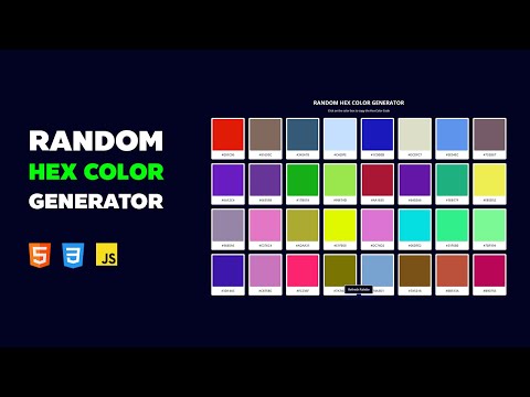 Hex Color Generator Using Javascript Html Css