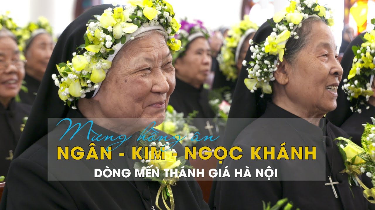28 Nữ tu mừng kỷ niệm Ngân - Kim - Ngọc khánh khấn dòng tại Dòng Mến Thánh Giá Hà Nội