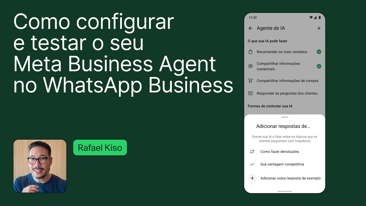 Como configurar e testar o Meta Business Agent | Personalizando seu agente no WhatsApp Business