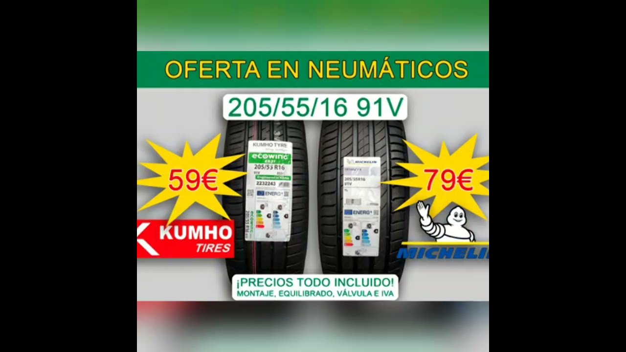 Oferta Septiembre de 2021 en neumáticos Kumho y Michelin en Tallerbarato