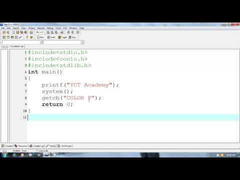 How To Change Console Background And Foreground Color Using C Program By Pankaj Panjwani
